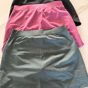 32 Degrees Women's Mini Skirt Trio - Black, Pink, Green